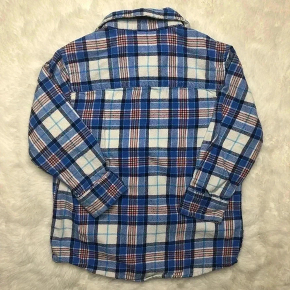 OshKosh Plaid Flannel Button-Up Shirt  Size 3T - Picture 12 of 16